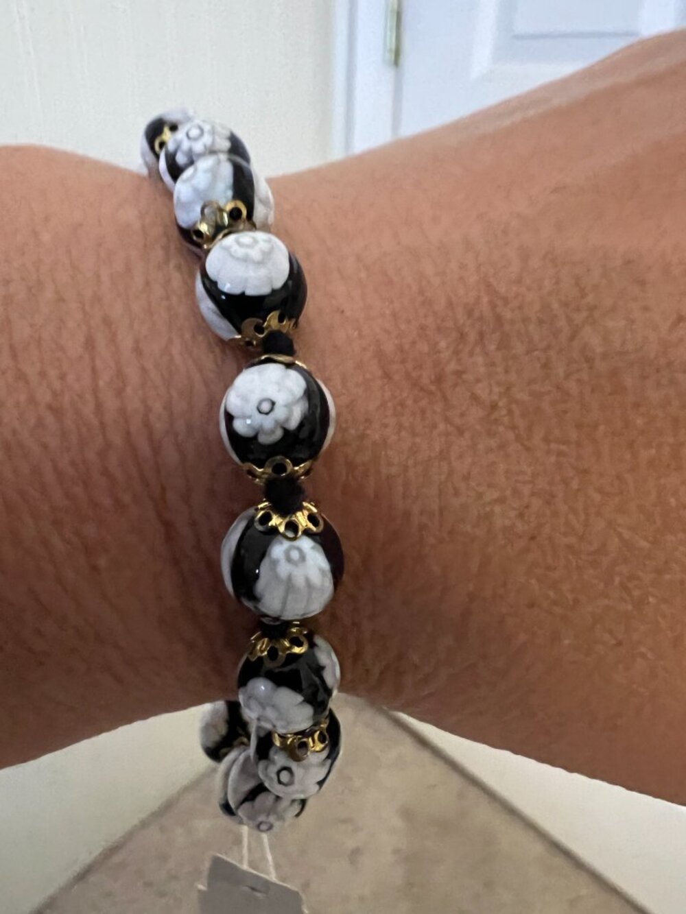 Perché No Handmade Venetian Glass Bead Bracelet – Made in Italy
